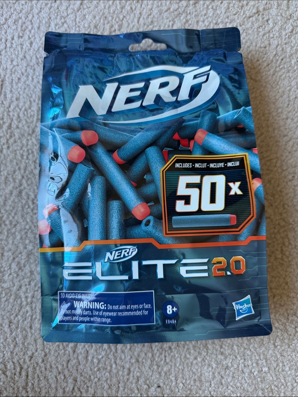 Nerf Elite 2.0 foam darts package